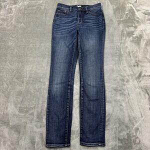 J.Crew Jeans Womens 26 Blue Skinny Stretch Medium Wash Denim Preppy City Casual